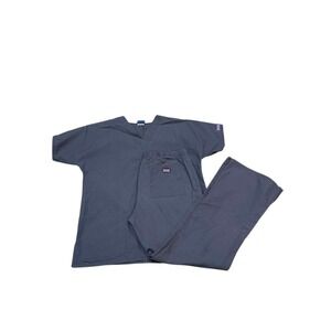 Cherokee Scrubs Set XS Gray V-Neck Top Pants 4700 4101P PWTW Medical Uniform